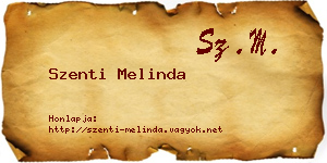 Szenti Melinda névjegykártya
